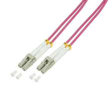 LogiLink Fiber duplex patch kábel, OM4, 50/125 , LC-LC, lila, 30 m (FP4LC30) kábel és adapter