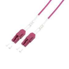 LogiLink Fiber duplex patch kábel, OM4, 50/125 , Uniboot LC-LC, lila, 2 m kábel és adapter