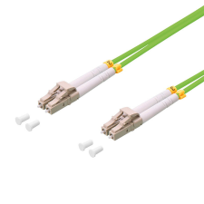 LogiLink Fiber duplex patch kábel, OM5, 50/125 , LC-LC, lime zöld, 0,5 m kábel és adapter