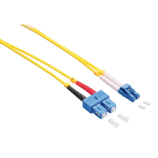 LogiLink Fiber duplex patch kábel, OS2, 9/125 , LC-SC, sárga, 3 m kábel és adapter