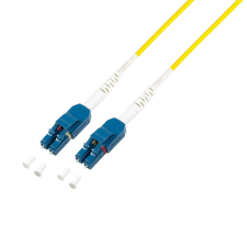 LogiLink Fiber duplex patch kábel, OS2, 9/125 , Uniboot LC-LC, sárga, 15 m kábel és adapter