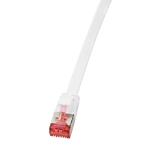 LogiLink Flat Cat.6A Shielded patch kábel 1 m fehér, CF2031S (CF2031S) kábel és adapter
