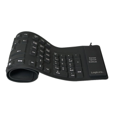 LogiLink Flexible Waterproof Keyboard Fekete [Német] (ID0019A) billentyűzet