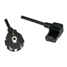 LogiLink hálózati tápkábel (90 fok, 3 m) kábel és adapter