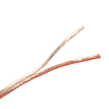 LogiLink Hangszóró beépítő kábel, 2x 1,5 mm2, átlátszó, 50 m kábel és adapter