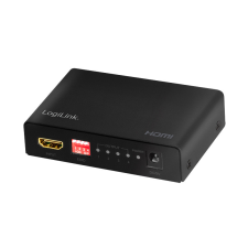 LogiLink HDMI elosztó 1x4 port, 4K/60 Hz, HDCP, EDID, HDR, CEC kábel és adapter