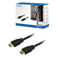  LogiLink HDMI Kábel 1.4, 2x HDMI apa, fekete, 5m kábel és adapter