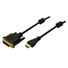 LogiLink HDMI-kábel, A/M-DVI/M, 1080p, 2x ferrit, 5 m kábel és adapter