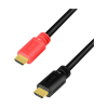 LogiLink HDMI-Kabel A/M zu A/M, 4K/60 Hz, AMP, schwarz/rot (CHV0100)