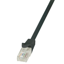 LogiLink KAB LogiLink CP1033U Cat5e UTP patch kábel - Fekete - 1m kábel és adapter