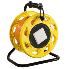 LogiLink Kábeldob, Cat.6A, S/FTP, narancssárga, 60 m kábel és adapter