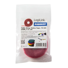 LogiLink - kábelszorító, tépőzaras, 4 m, piros - KAB0052 kábel és adapter