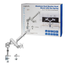  Logilink Kettős monitortartó, 17 32" alumínium, ívelt képernyő tv állvány és fali konzol