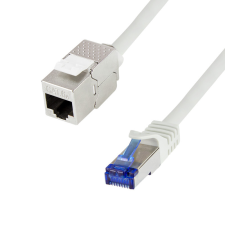 LogiLink Konszolidációs patch kábel, Cat.6A, S/FTP, szürke, 1 m kábel és adapter