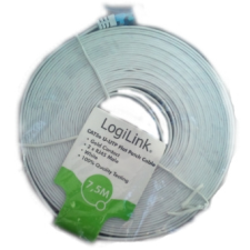 LogiLink lapos patch kábel cat5e 0,25m fehér kábel és adapter