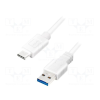 LogiLink Logilink USB-A to USB-C male/male cable 1,5m White