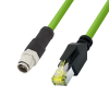  Logilink M12 CAT6A Ipari Patchkabel, PUR, M12 X-kodiert auf RJ45, 2 m