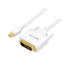 LogiLink Mini DisplayPort v1.2 - DVI Adapter kábel 1.8m Fehér kábel és adapter