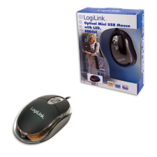 LogiLink Mini USB-s Optikai Egér leddel, 800dpi egér