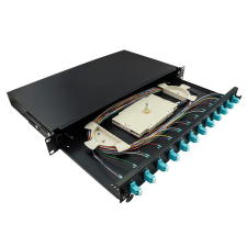 LogiLink Optikai kábel elosztó 19" (ODF) LC-DX 12 P, fekete egyéb hálózati eszköz