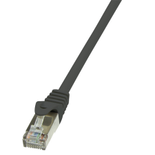 LogiLink Patch kábel Econline, Cat.6, F/UTP, fekete, 10 m kábel és adapter