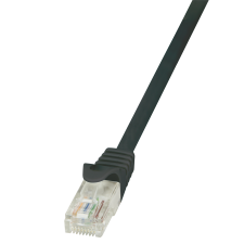LogiLink Patch kábel Econline, Cat.6, U/UTP, fekete, 7,5 m kábel és adapter