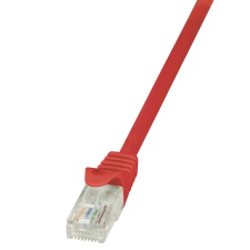 LogiLink Patch kábel Econline, Cat.6, U/UTP, piros, 3 m kábel és adapter