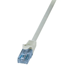 LogiLink patch kábel econline, cat.6a, u/utp, szürke, 2 m kábel és adapter