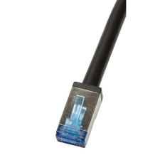 LogiLink Patch kábel, kültéri, Cat.6A, S/FTP, fekete, 5 m (CQ7073S) (CQ7073S) kábel és adapter
