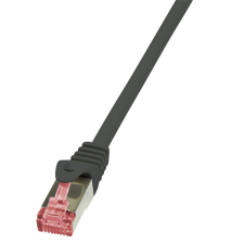 LogiLink Patch kábel PrimeLine, Cat.6, S/FTP, fekete, 0,5 m kábel és adapter