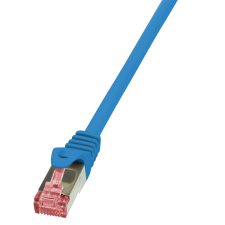 LogiLink Patch kábel PrimeLine, Cat.6, S/FTP, kék, 10 m kábel és adapter