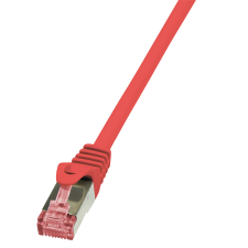 LogiLink Patch kábel PrimeLine, Cat.6, S/FTP, piros, 0,5 m kábel és adapter