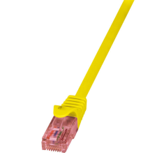 LogiLink Patch kábel PrimeLine, Cat.6, U/UTP, sárga, 10 m kábel és adapter