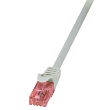 LogiLink patch kábel primeline, cat.6, u/utp, szürke, 15 m kábel és adapter