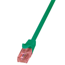 LogiLink Patch kábel PrimeLine, Cat.6, U/UTP, zöld, 2 m kábel és adapter