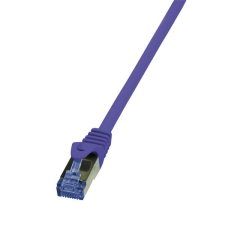 LogiLink Patch kábel PrimeLine, Cat.6A, S/FTP, 0,25m lila (CQ301VS) (CQ301VS) kábel és adapter