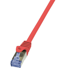 LogiLink Patch kábel PrimeLine Cat.6A S/FTP 10m piros (CQ3094S) (CQ3094S) kábel és adapter