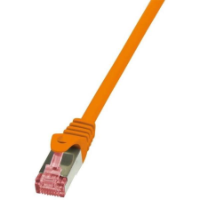 LogiLink Patch kábel PrimeLine, Cat.6A, S/FTP, narancssárga, 0,5 m kábel és adapter