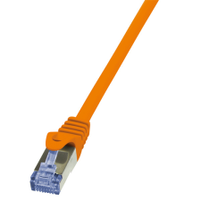 LogiLink Patch kábel PrimeLine, Cat.6A, S/FTP, narancssárga, 1,5 m kábel és adapter