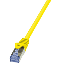 LogiLink Patch kábel PrimeLine, Cat.6A, S/FTP, sárga, 0,5 m kábel és adapter