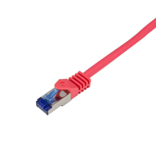 LogiLink Patch kábel Ultraflex Cat.6A S/FTP 25cm piros (C6A014S) kábel és adapter