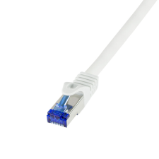 LogiLink Patch kábel Ultraflex, Cat.6A, S/FTP, fehér, 0,25 m kábel és adapter