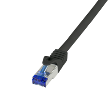 LogiLink Patch kábel Ultraflex, Cat.6A, S/FTP, fekete, 1,5 m kábel és adapter
