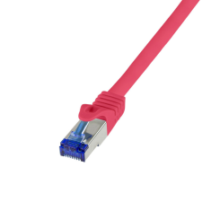 LogiLink Patch kábel Ultraflex, Cat.6A, S/FTP, piros, 1,5 m kábel és adapter