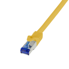 LogiLink Patch kábel Ultraflex, Cat.6A, S/FTP, sárga, 0,25 m - C6A017S kábel és adapter