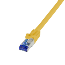 LogiLink Patch kábel Ultraflex, Cat.6A, S/FTP, sárga, 3 m kábel és adapter