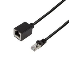LogiLink prémium patch kábel hosszabbító Cat.6A, S/FTP 2m fekete (CQX053S) (CQX053S) kábel és adapter