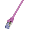 LogiLink RJ45 Hálózati csatlakozókábel, CAT 6A S/FTP [1x RJ45 dugó - 1x RJ45 dugó] 0,5 m Pink LogiLink (CQ3029S)