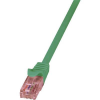 LogiLink RJ45 Hálózati csatlakozókábel, lángálló, CAT 6 U/UTP [1x RJ45 dugó - 1x RJ45 dugó] 0,5 m, zöld LogiLink