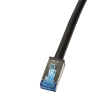 LogiLink S/FTP CAT6a Patch kábel 10m Fekete kábel és adapter